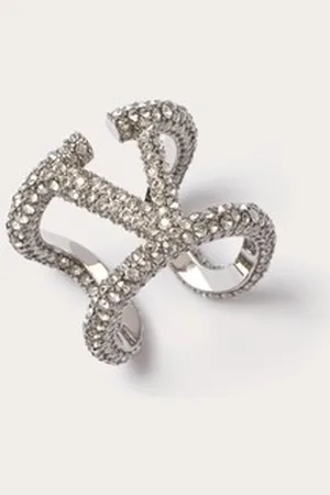 VALENTINO GARAVANI ANELLO VLOGO SIGNATURE IN METALLO E CRISTALLI SWAROVSKI?? Donna 11