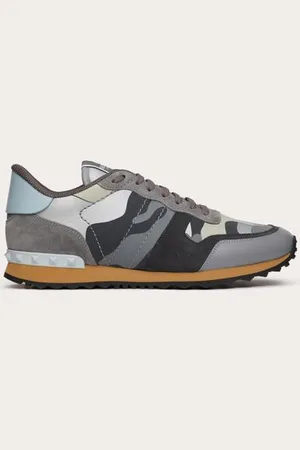 VALENTINO GARAVANI SNEAKER ROCKRUNNER CAMOUFLAGE IN TESSUTO NAPPATO Uomo 39.5