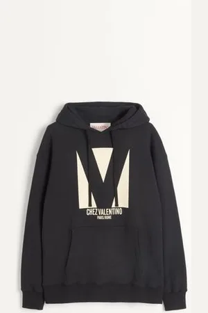VALENTINO FELPA IN COTONE CON CAPPUCCIO E STAMPA CHEZ Uomo L