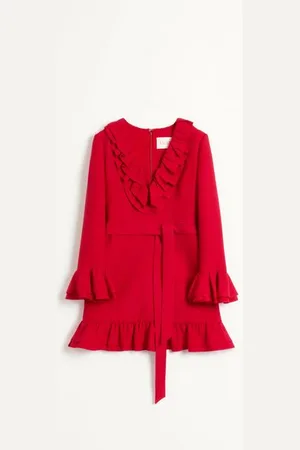 VALENTINO ABITO CORTO IN CREPE COUTURE Donna 36