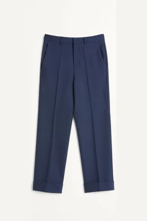 VALENTINO PANTALONE IN GABARDINA DI LANA CON RISVOLTO Uomo 44