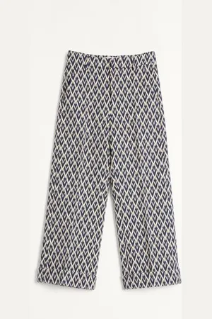 VALENTINO PANTALONE IN LANA CON RISVOLTO CON MOTIVO JACQUARD TOUTE LA V Uomo 44