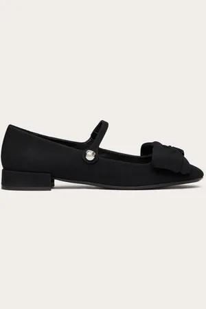 VALENTINO GARAVANI BALLERINA MARY-JANE GARAVANI BOWJANE IN TESSUTO CREPE 20MM Donna 35.5