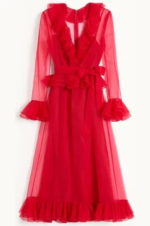 VALENTINO ABITO MIDI IN ORGANZA Donna 36