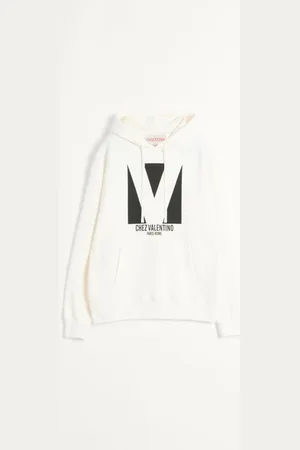 VALENTINO FELPA IN COTONE CON CAPPUCCIO E STAMPA CHEZ Uomo 3XL