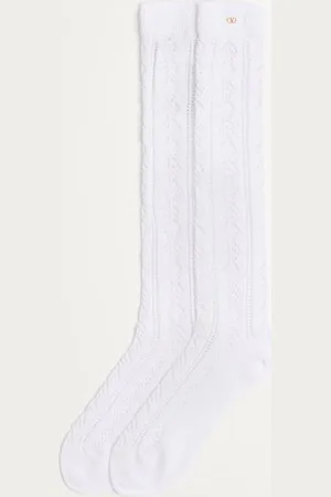 VALENTINO CALZINI IN COTONE TRAFORATI CON VLOGO Uomo L/X