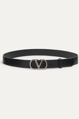VALENTINO GARAVANI CINTURA VLOGO SIGNATURE IN VITELLO LUCIDO 30 MM Uomo 085
