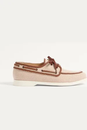 VALENTINO GARAVANI SCARPA DA BARCA PALM AVENUE IN TESSUTO CANVAS E NAPPA Uomo 39