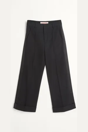 VALENTINO PANTALONE IN LANA CON RISVOLTO E BANDE LATERALI IN RASO Uomo 44
