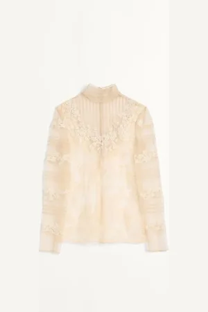 VALENTINO TOP IN DENTELLE MOTIVO ROSES Donna 36