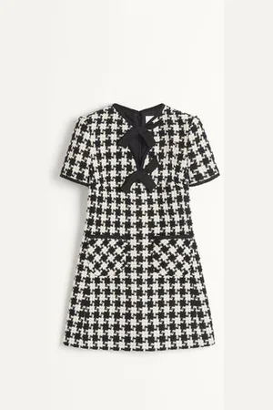 VALENTINO ABITO CORTO IN DAMIER LIGHT TWEED Donna 36