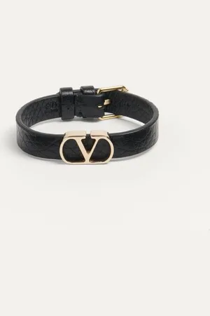 VALENTINO GARAVANI BRACCIALE VLOGO SIGNATURE IN VITELLO GRANATO Uomo UNI