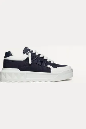 VALENTINO GARAVANI SNEAKER LOW-TOP ONE STUD XL IN NAPPA E TESSUTO TECNICO JACQUARD TOILE ICONOGRAPHE Uomo 39