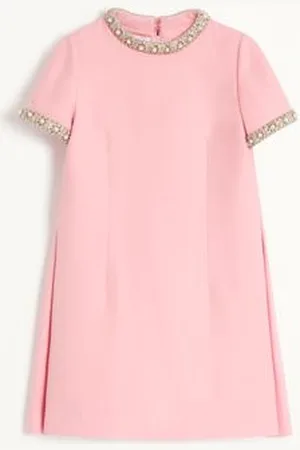 VALENTINO ABITO CORTO IN CREPE COUTURE RICAMATO Donna 36