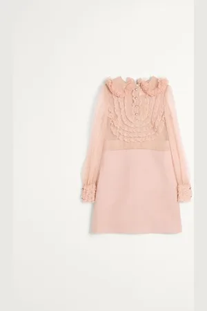 VALENTINO ABITO CORTO IN CREPE COUTURE RICAMATO Donna 36