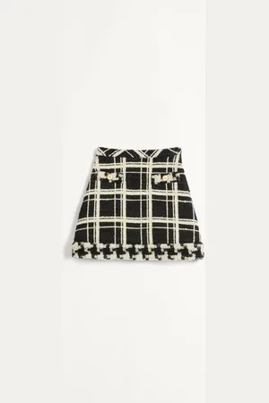 VALENTINO GONNA IN MACRO CHECK TWEED Donna 36