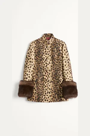 VALENTINO CABAN IN PANNO STAMPATO GIAGUARO SPOTS Donna 36