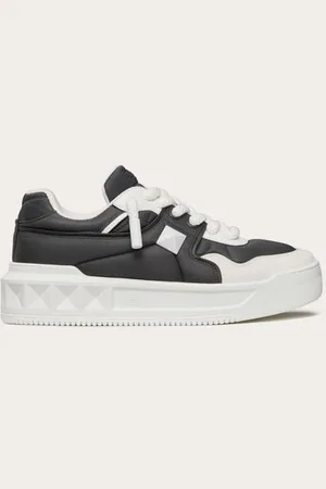 VALENTINO GARAVANI SNEAKER LOW-TOP ONE STUD XL IN VITELLO E NYLON Uomo 39