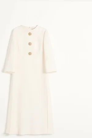 VALENTINO ABITO MIDI IN CREPE COUTURE Donna 36