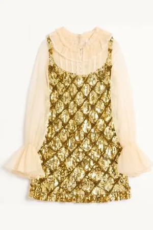 VALENTINO ABITO CORTO IN TULLE ILLUSIONE RICAMATO Donna 40