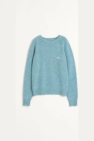 VALENTINO MAGLIONE GIROCOLLO IN LANA CON RICAMO VLOGO Uomo 3XL