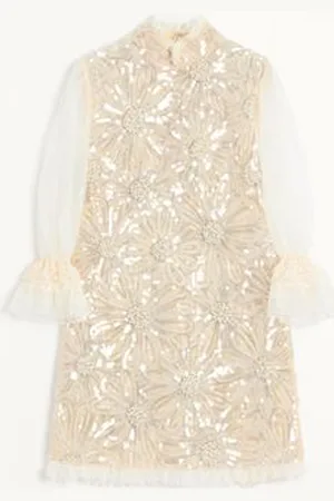 VALENTINO ABITO CORTO IN ORGANZA RICAMATO Donna 38