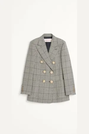 VALENTINO BLAZER IN PIED DE POULE WOOL Donna 36
