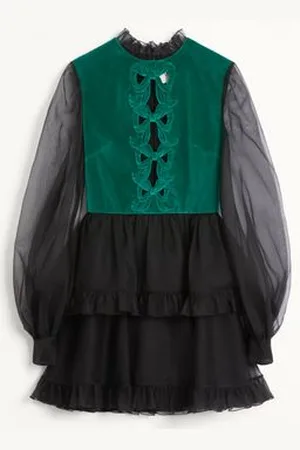 VALENTINO ABITO CORTO IN ORGANZA RICAMATO Donna 36