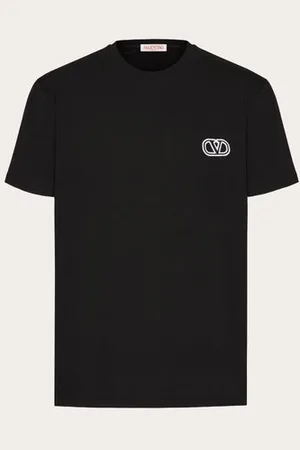 VALENTINO T-SHIRT IN COTONE CON PATCH VLOGO SIGNATURE Uomo L
