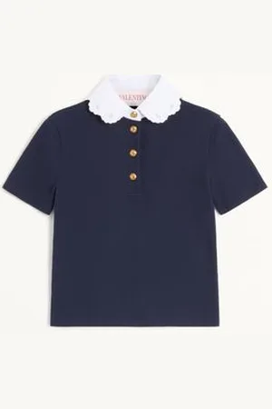 VALENTINO POLO IN COTTON SWEATSHIRT RICAMATA Donna L