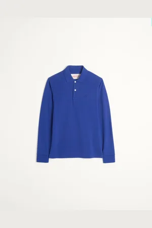 VALENTINO POLO MANICA LUNGA IN PIQUET DI COTONE CON RICAMO VLOGO Uomo L