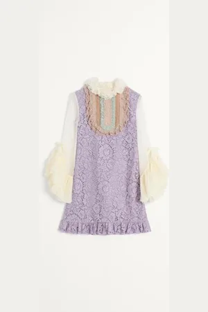 VALENTINO ABITO CORTO IN HEAVY LACE RICAMATO Donna 36