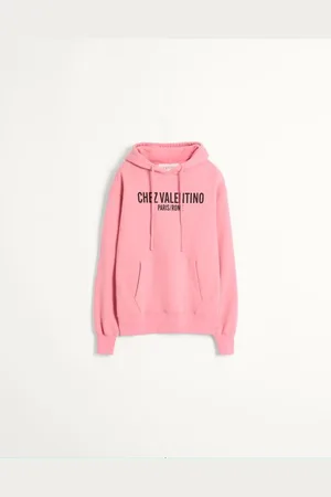 VALENTINO FELPA IN COTONE CON CAPPUCCO E STAMPA CHEZ Donna L