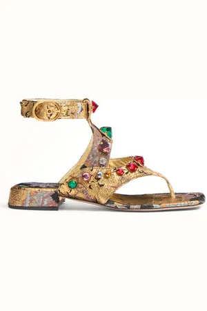 VALENTINO GARAVANI SANDALO INFRADITO PRESHOES IN TESSUTO JACQUARD APRES L
