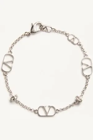 VALENTINO GARAVANI BRACCIALE VLOGO SIGNATURE IN METALLO E CRISTALLI Donna M