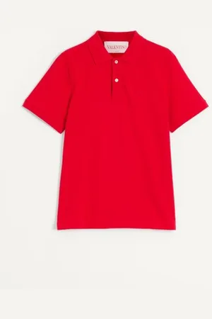 VALENTINO POLO IN PIQUET DI COTONE CON RICAMO VLOGO Uomo L