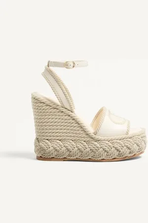 VALENTINO GARAVANI SANDALO ZEPPA VLOGO TORCHON IN NAPPA 130MM Donna 35