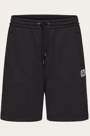 VALENTINO BERMUDA IN COTONE TECNICO CON PATCH VLOGO SIGNATURE Uomo M
