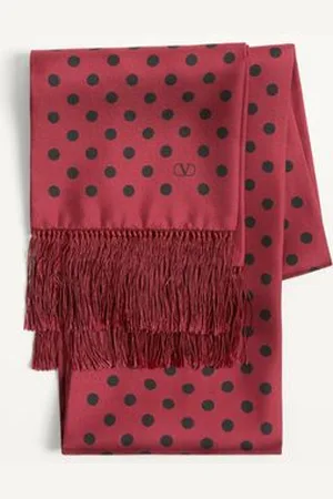 VALENTINO GARAVANI SCARF BANDEAUX PLUSDEPOIS IN SETA CON FRANGE Uomo UNI