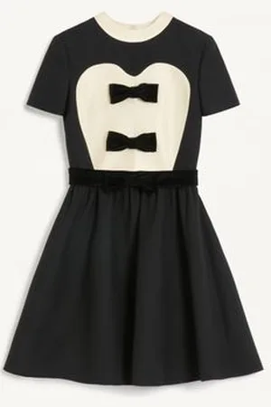 VALENTINO ABITO CORTO IN CREPE COUTURE CON FIOCCHI Donna 36