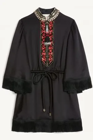 VALENTINO TOP IN DOPPIA DUCHESSE LAVATA RICAMATO Donna 42