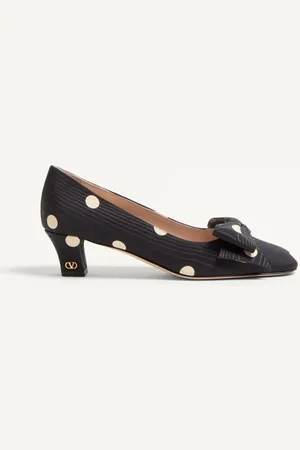 VALENTINO GARAVANI D??COLLET?? BOWOW IN TESSUTO MOIR?? PLUS DE POIS 45MM Donna 35.5