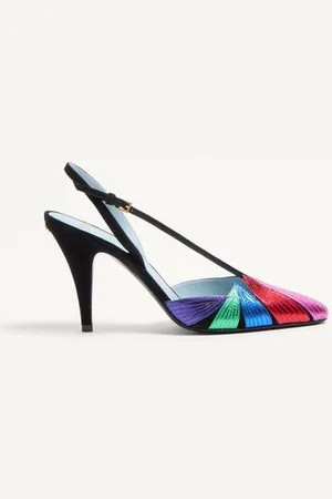 VALENTINO GARAVANI D??COLLET?? SLINGBACK FOLIEFOLIAGE IN CAMOSCIO 90MM Donna 35.5