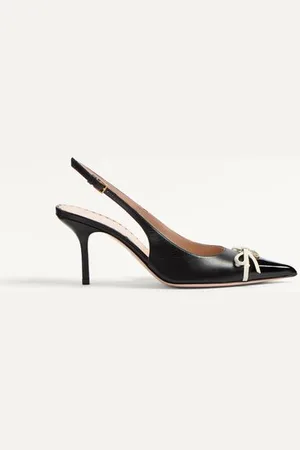 VALENTINO GARAVANI D??COLLET?? SLINGBACK BEPOINTY IN VERNICE E CAPRETTO 80MM Donna 35.5