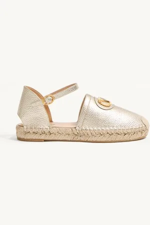 VALENTINO GARAVANI BALLERINA VLOGO SIGNATURE IN VITELLO GRANATO LAMINATO 25MM Donna 35