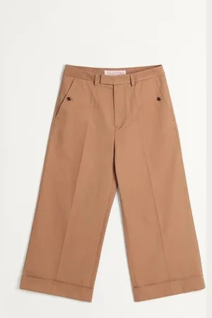 VALENTINO PANTALONE IN GABARDINA DI COTONE CON RISVOLTO Uomo 44