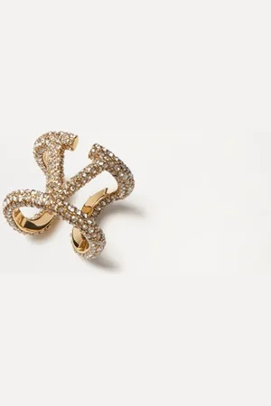 VALENTINO GARAVANI ANELLO VLOGO SIGNATURE IN METALLO E CRISTALLI SWAROVSKI?? Donna 11
