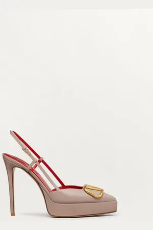 VALENTINO GARAVANI D??COLLET?? SLINGBACK CON PLATEAU VLOGO SIGNATURE IN VITELLO 120MM Donna 35.5
