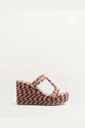 VALENTINO GARAVANI SANDALO ZEPPA ROCKSTUD IN VITELLO 90MM Donna 35