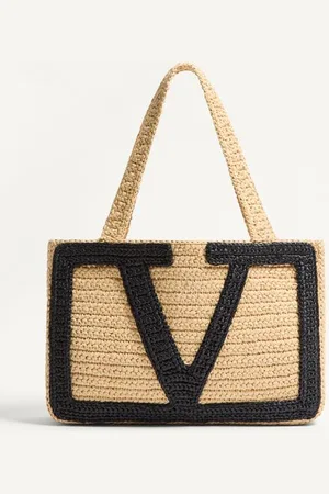 VALENTINO GARAVANI BORSA SHOPPING MEDIA GARAVANI VIVA SUPERSTAR IN RAFIA Donna UNI